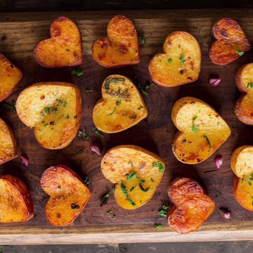 Valentine’s Day Roasted Potato Hearts Recipe