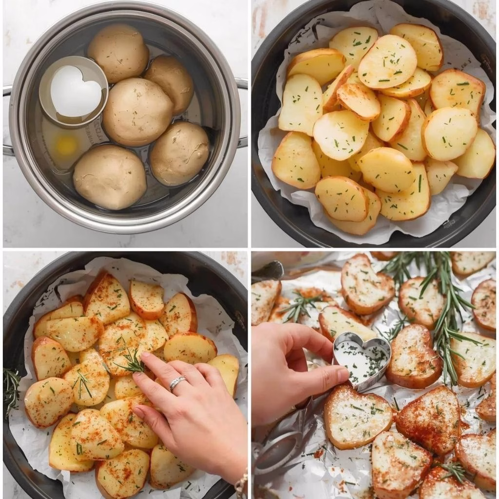 Valentine’s Day Roasted Potato Hearts Recipe