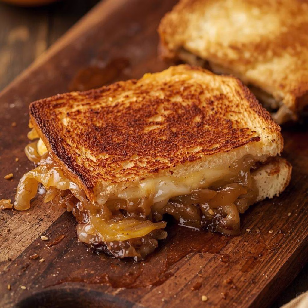 French Onion and Apple Grilled Cheese Recipe