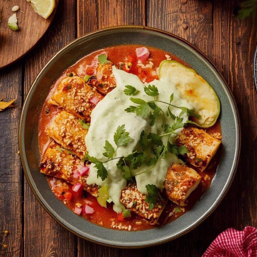 Chicken Enchiladas with Sour Cream White Sauce Recipe