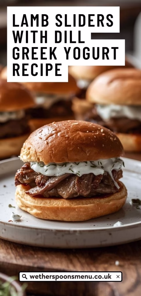 Lamb Sliders with Dill Greek Yogurt Recipe