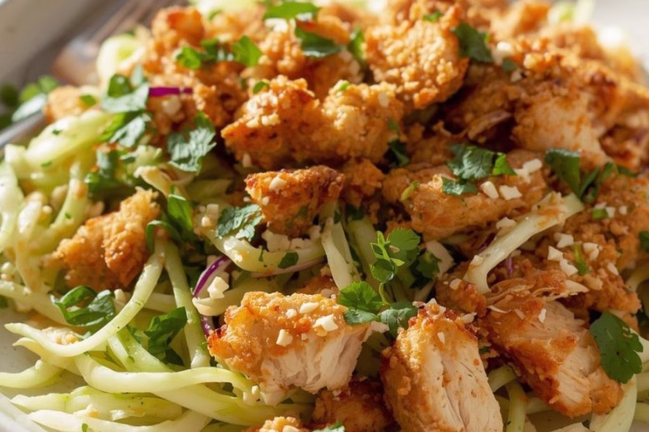 Caesar Slaw with Crispy Chicken Recipe
