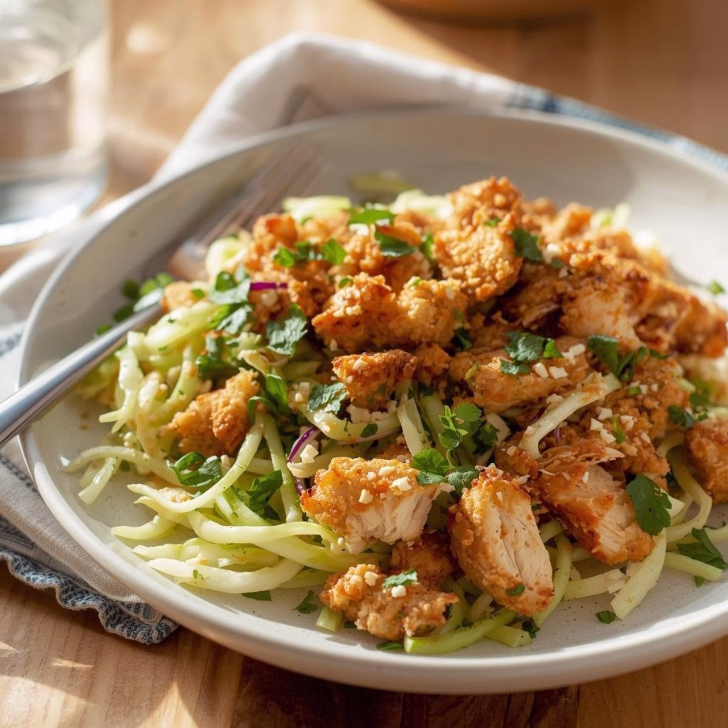 Caesar Slaw with Crispy Chicken Recipe