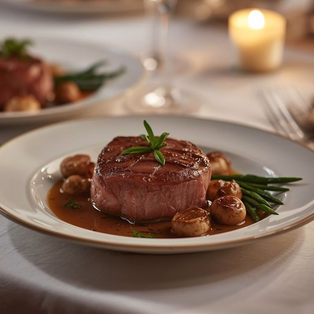 Filet Mignon Steaks with Tarragon Mushrooms Recipe