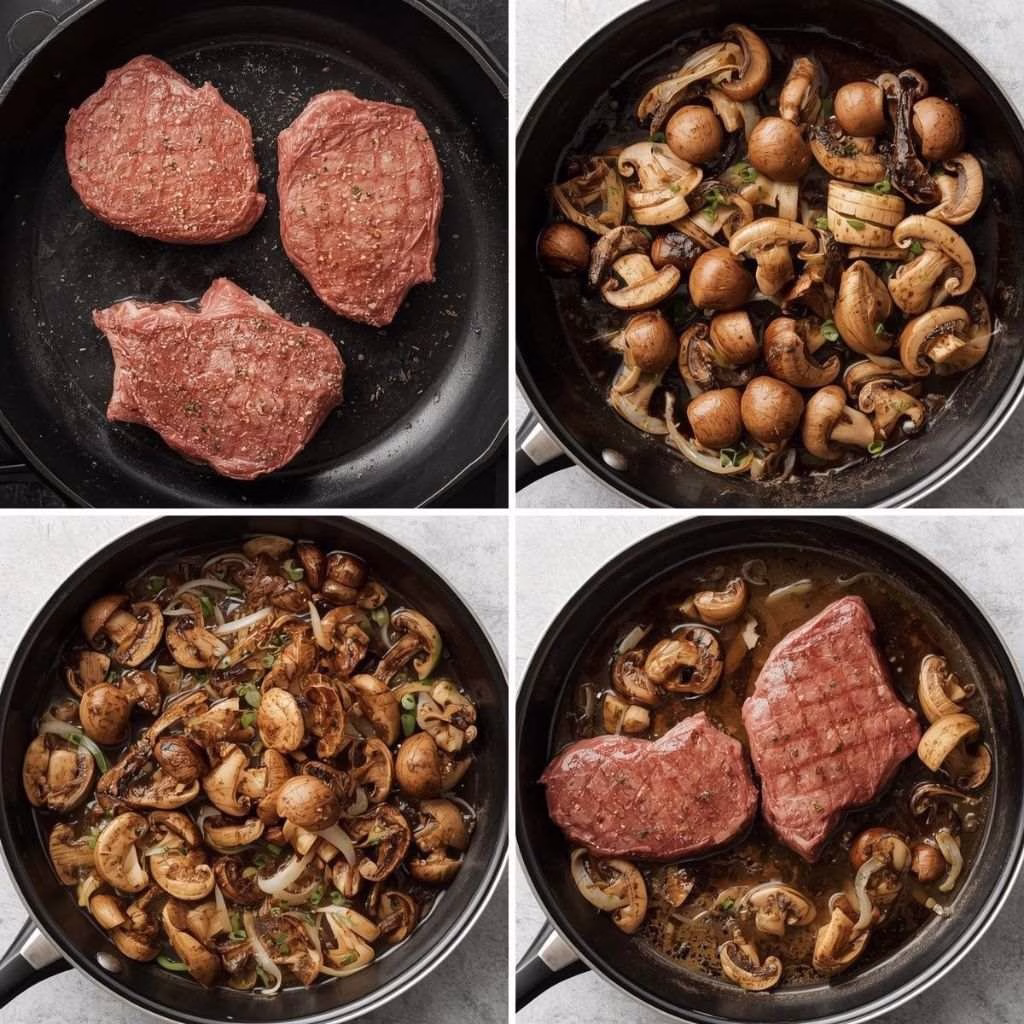 Filet Mignon Steaks with Tarragon Mushrooms Recipe