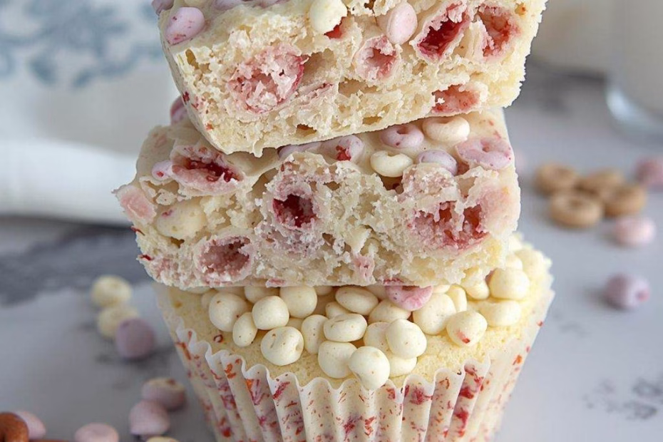 White Chocolate Strawberry Cheerios Cups Recipe