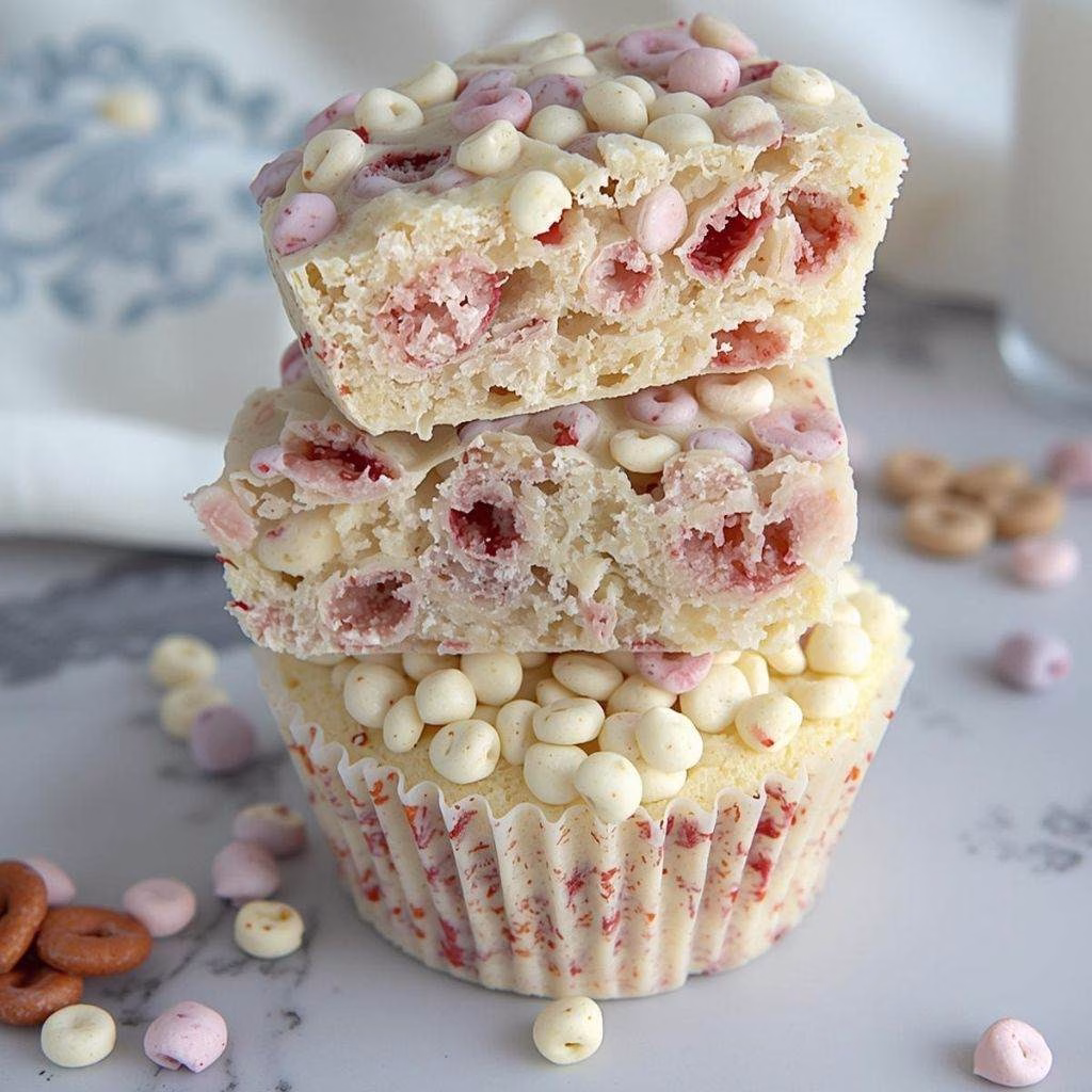 White Chocolate Strawberry Cheerios Cups Recipe