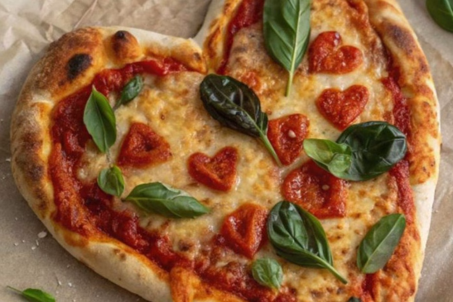 Heart-Shaped Pizza Margherita Recipe