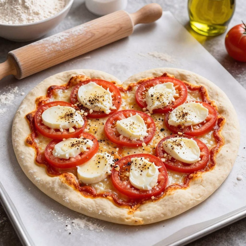 Heart-Shaped Pizza Margherita Recipe