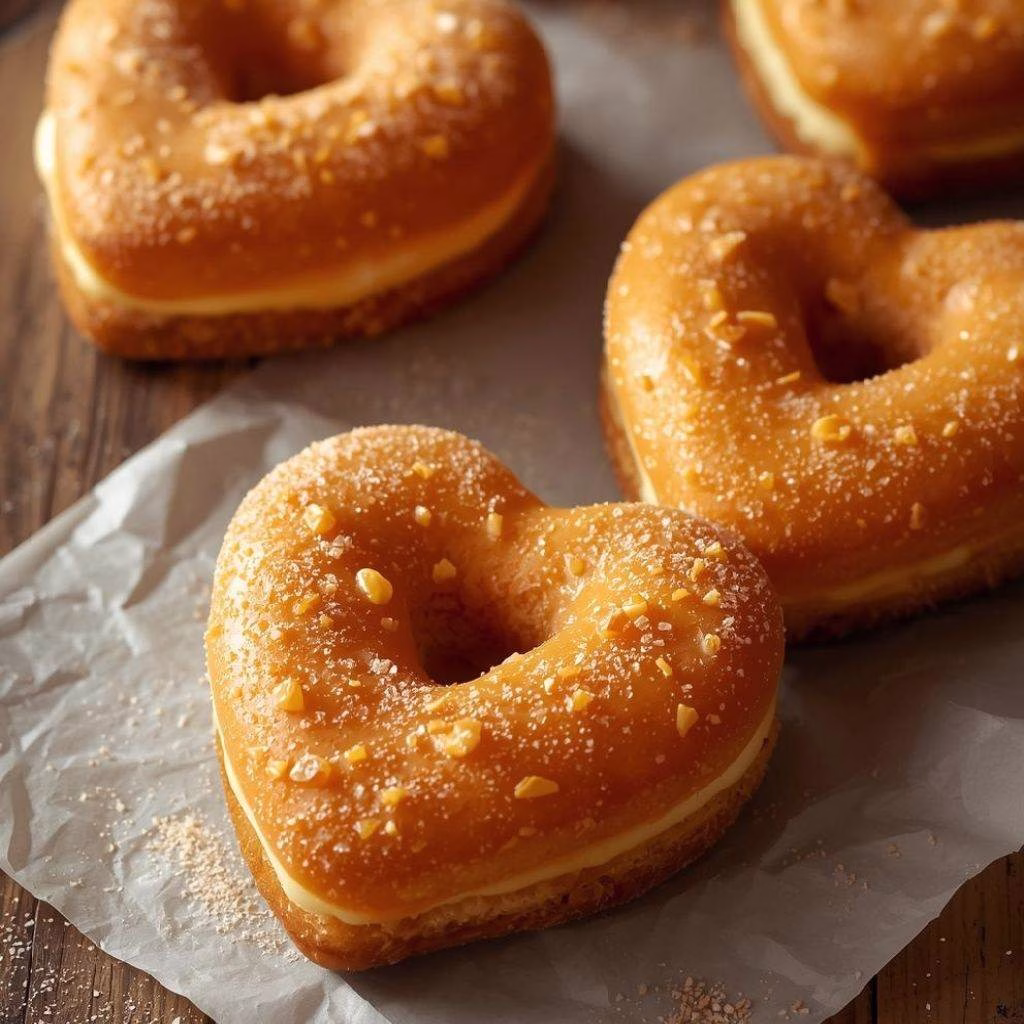 Creme Brulee Heart Donuts Recipe
