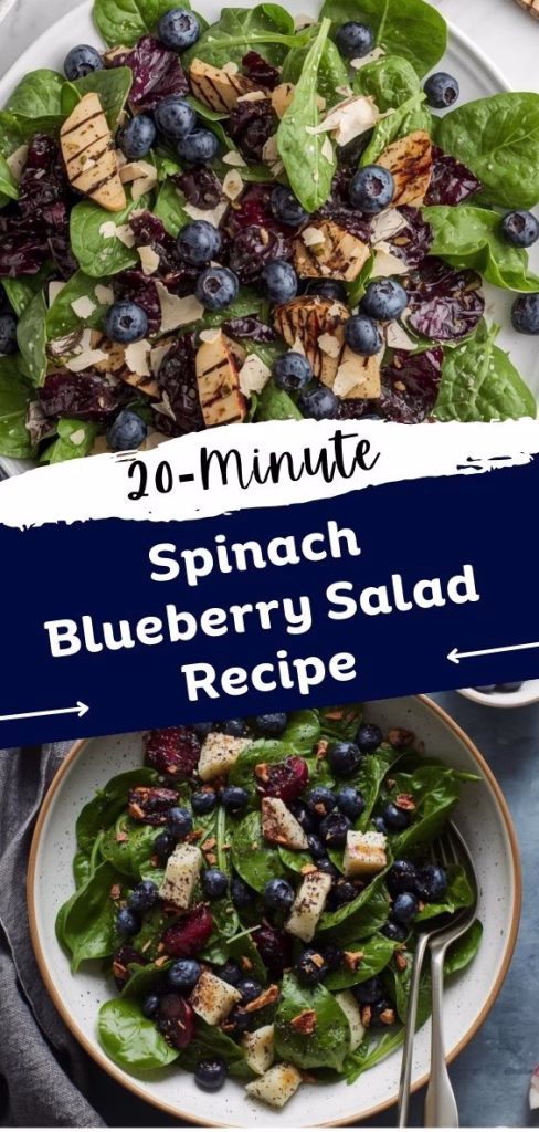 20-Minute Spinach Blueberry Salad Recipe