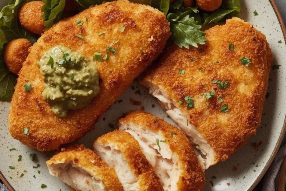 Breaded Chicken Cutlet with Caper Butter Recipe