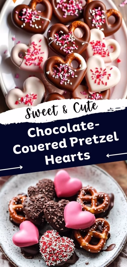 Chocolate-Covered Pretzel Hearts Recipe