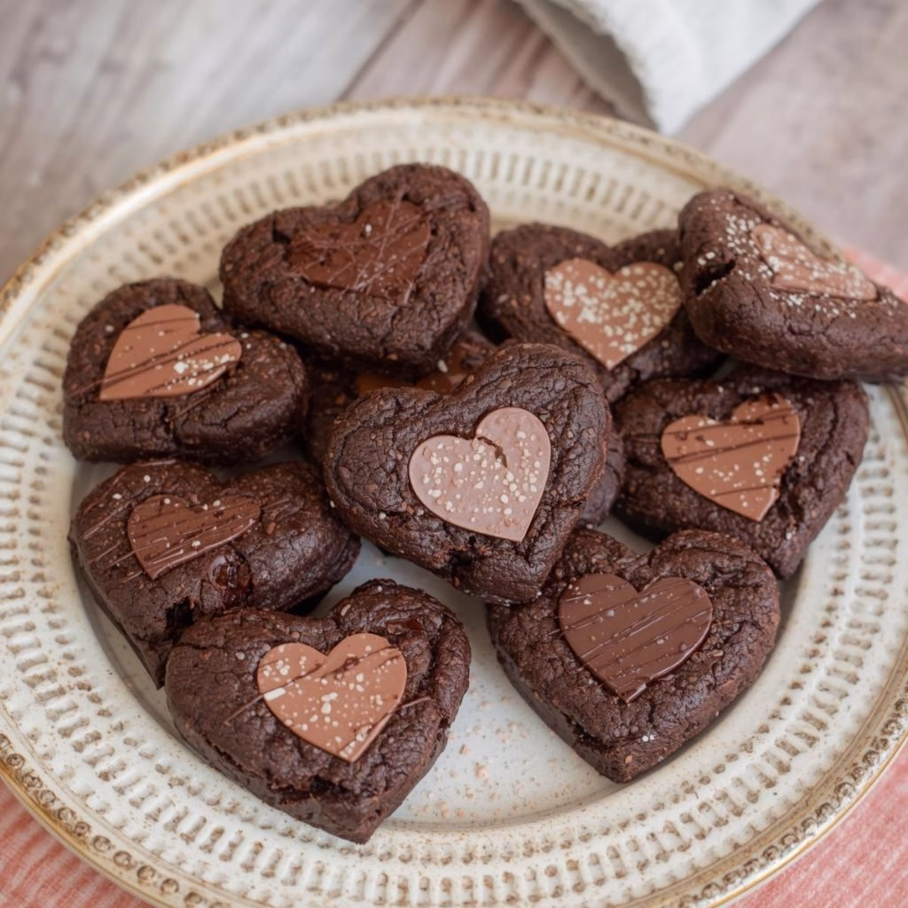 Chocolate Heart Thumbprint Cookies Recipe
