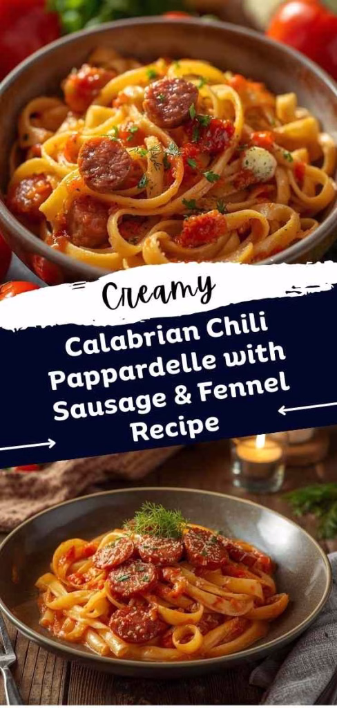 Creamy Calabrian Chili Pappardelle with Sausage and Fennel