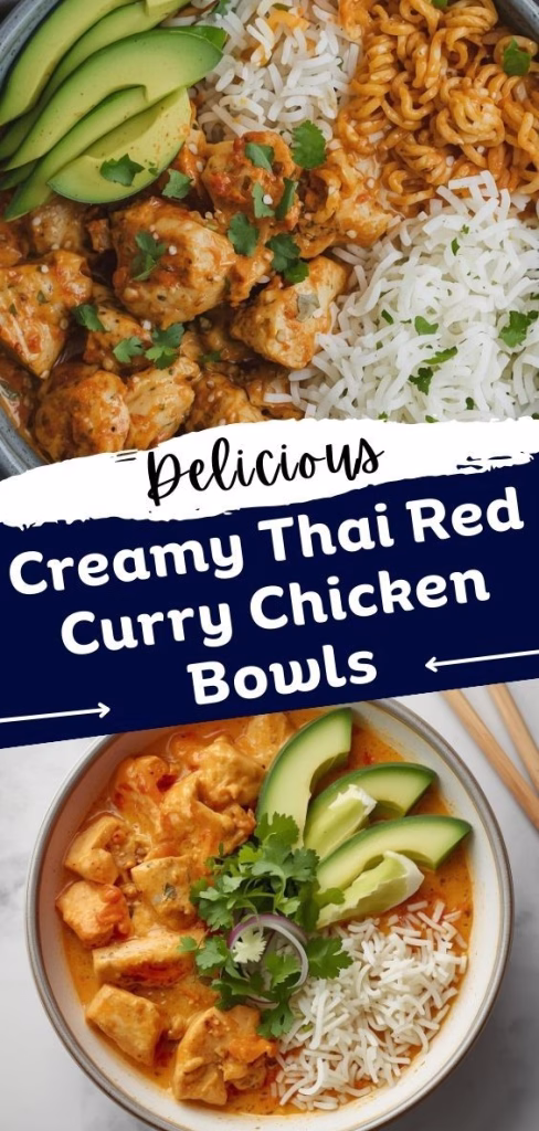 Creamy Thai Red Curry Chicken Bowls Recipe