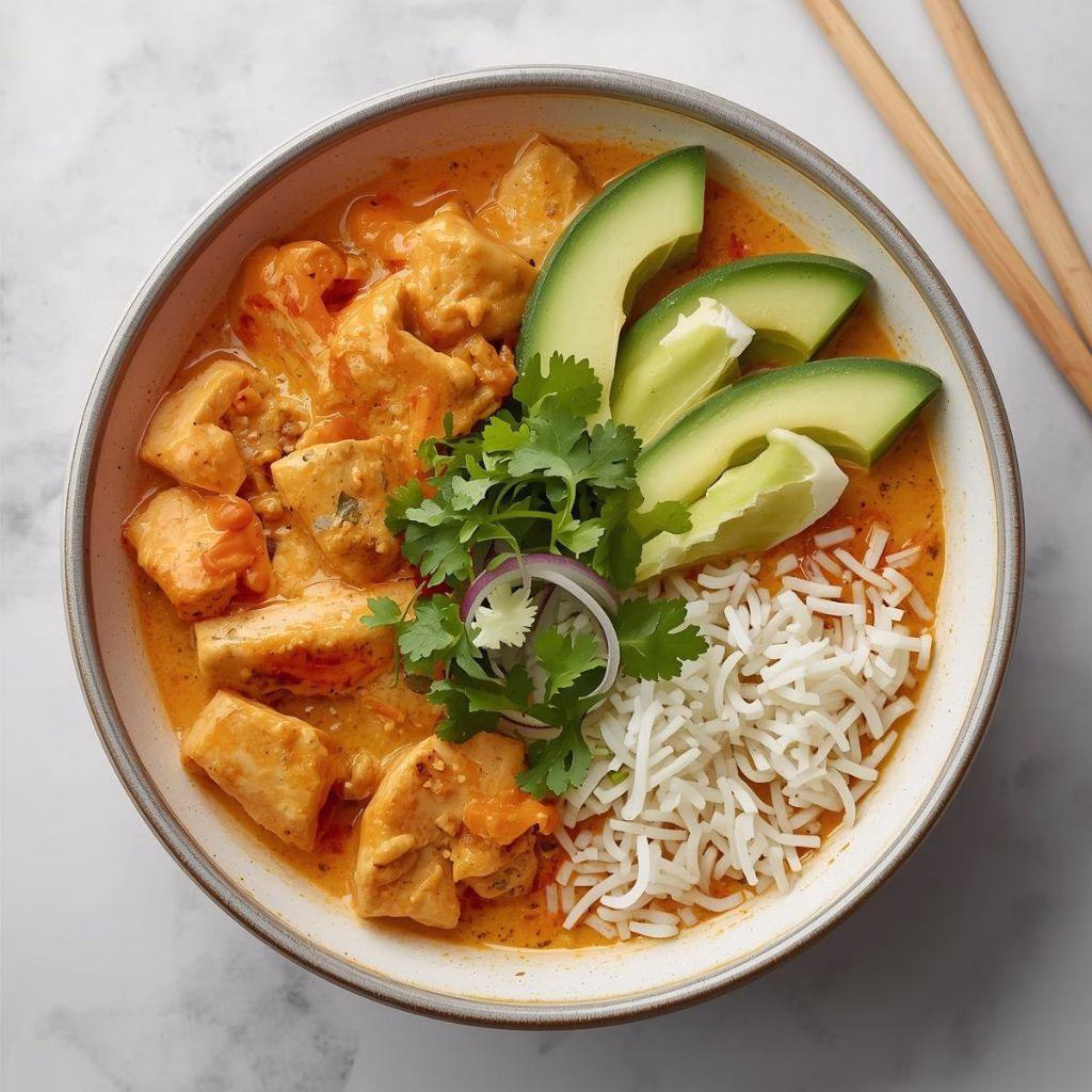 Creamy Thai Red Curry Chicken Bowls Recipe