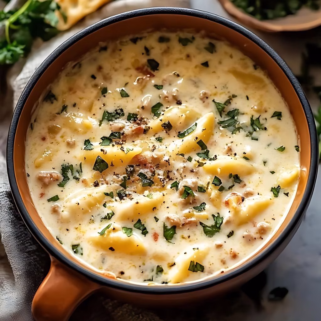 Creamy White Lasagna Soup with Veggies Recipe