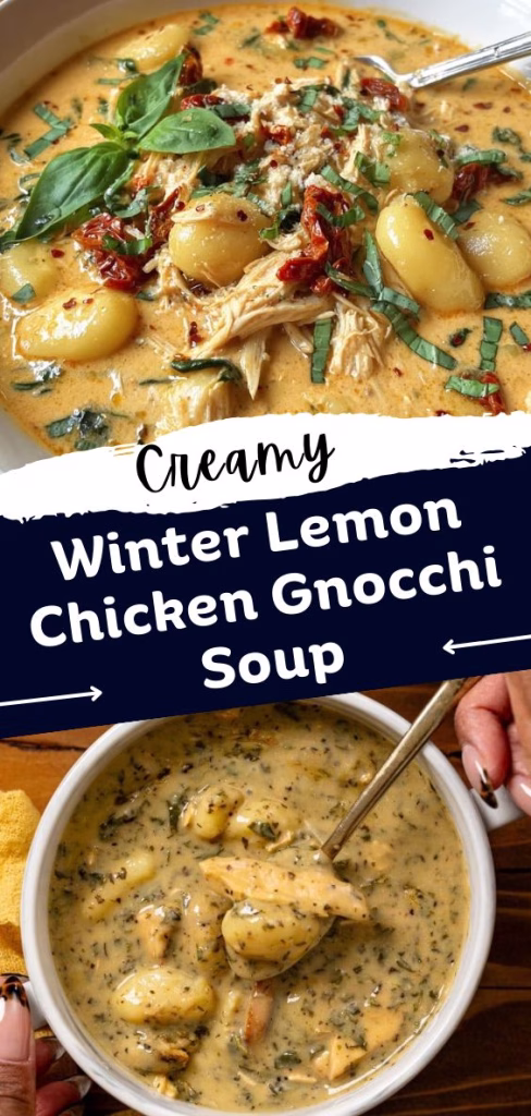 Creamy Winter Lemon Chicken Gnocchi Soup Recipe