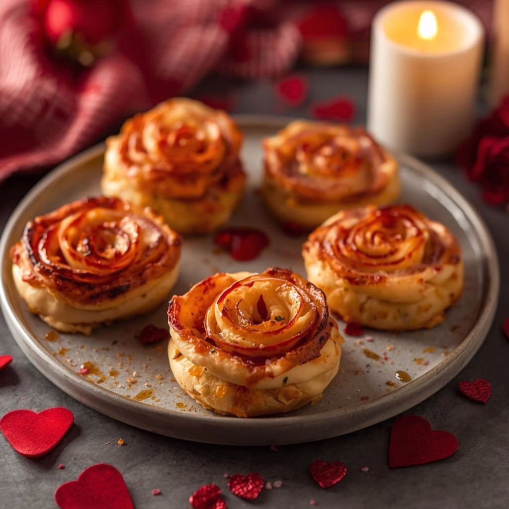 Easy Pizza Roses for Valentine’s Day Recipe