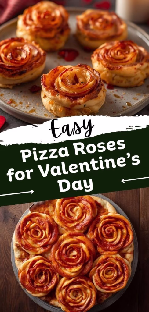 Easy Pizza Roses for Valentine’s Day Recipe