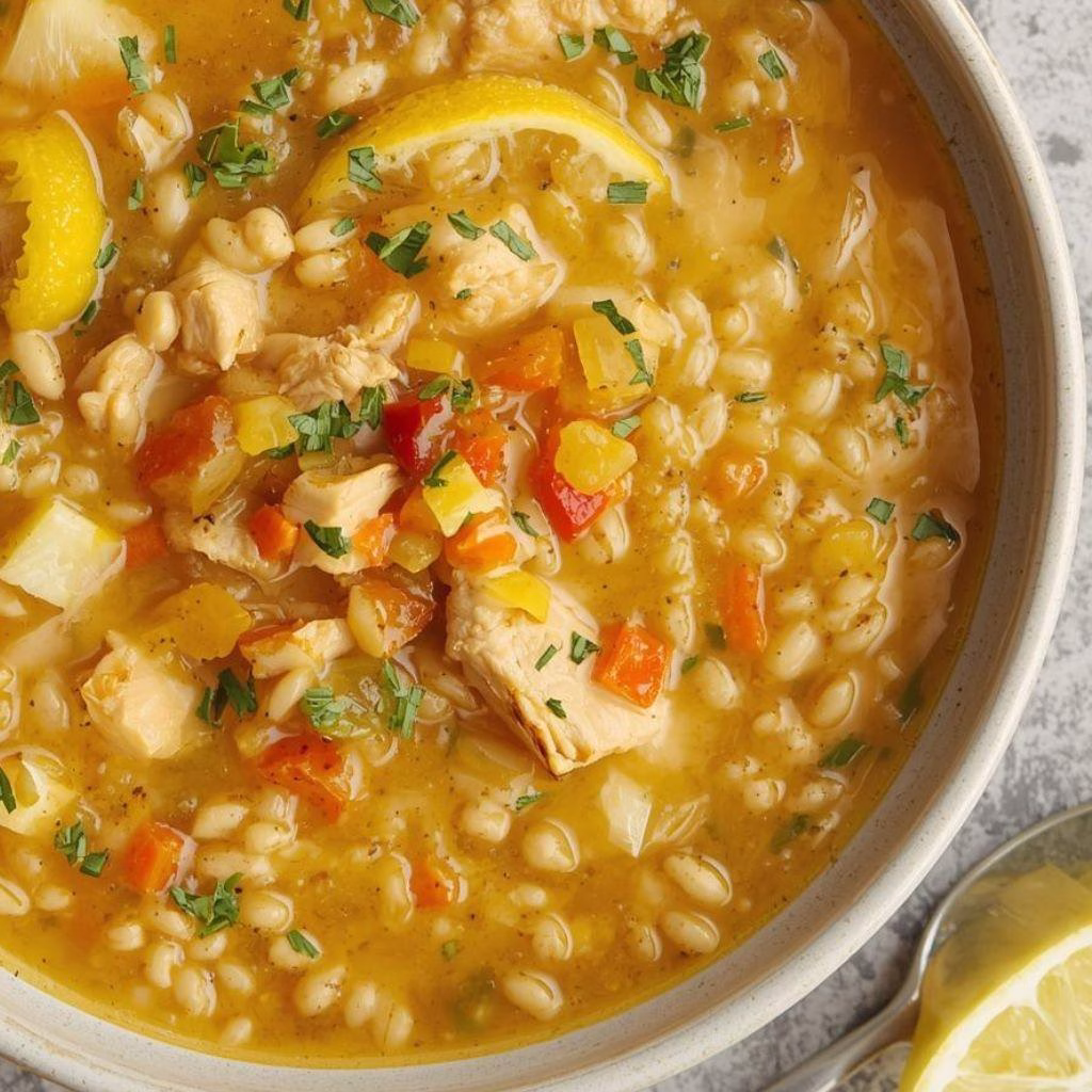 Lemon Chicken Couscous Soup Recipe