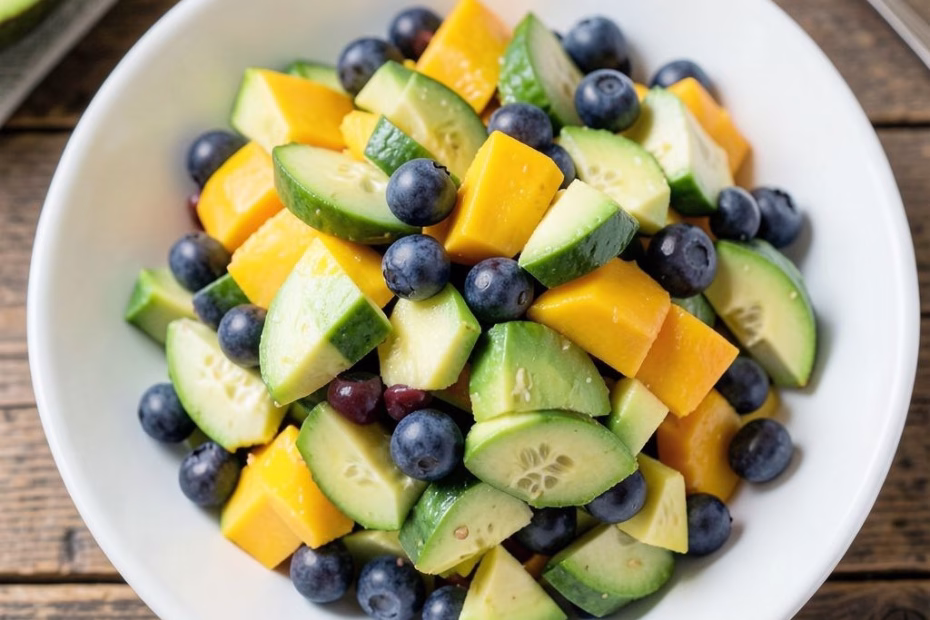 Mango Cucumber Salad With Blueberries And Avocado Recipe