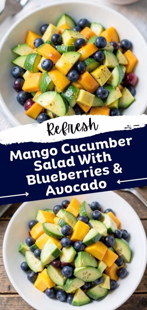 Mango Cucumber Salad With Blueberries And Avocado Recipe