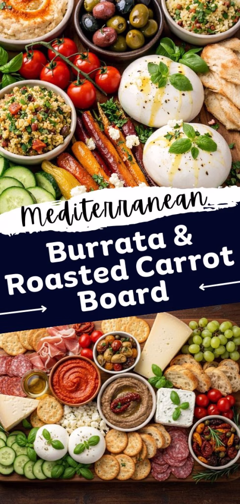 Mediterranean Burrata & Roasted Carrot Board