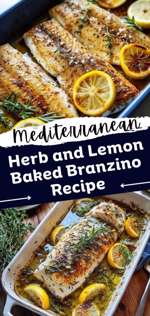 Mediterranean Herb and Lemon Baked Branzino Recipe