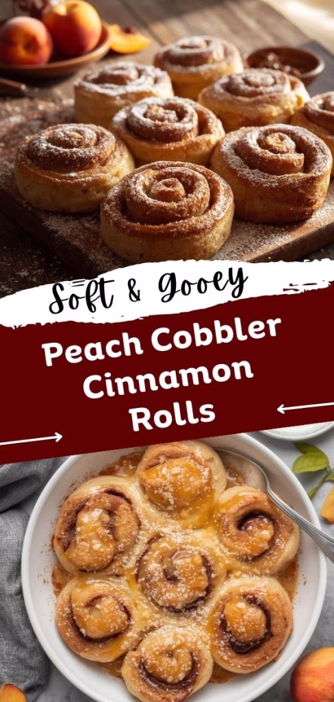 Peach Cobbler Cinnamon Rolls Recipe