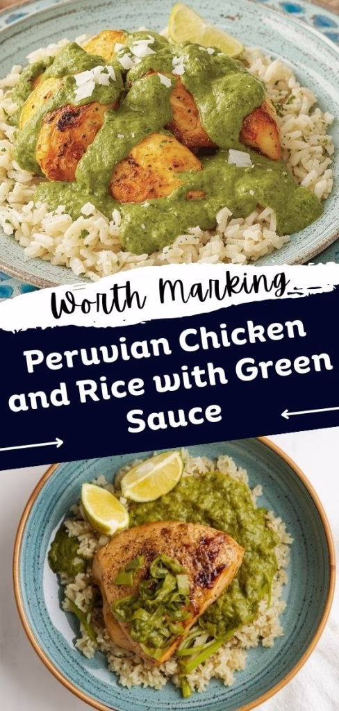 Peruvian Chicken and Rice with Green Sauce Recipe