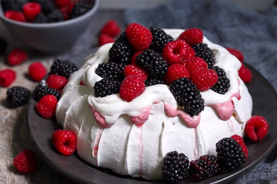 Red Berry Pavlova for Two Recipe