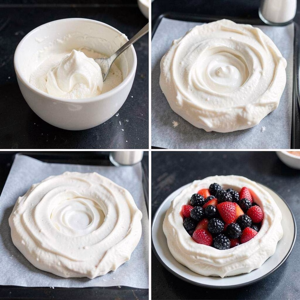 Red Berry Pavlova for Two Recipe
