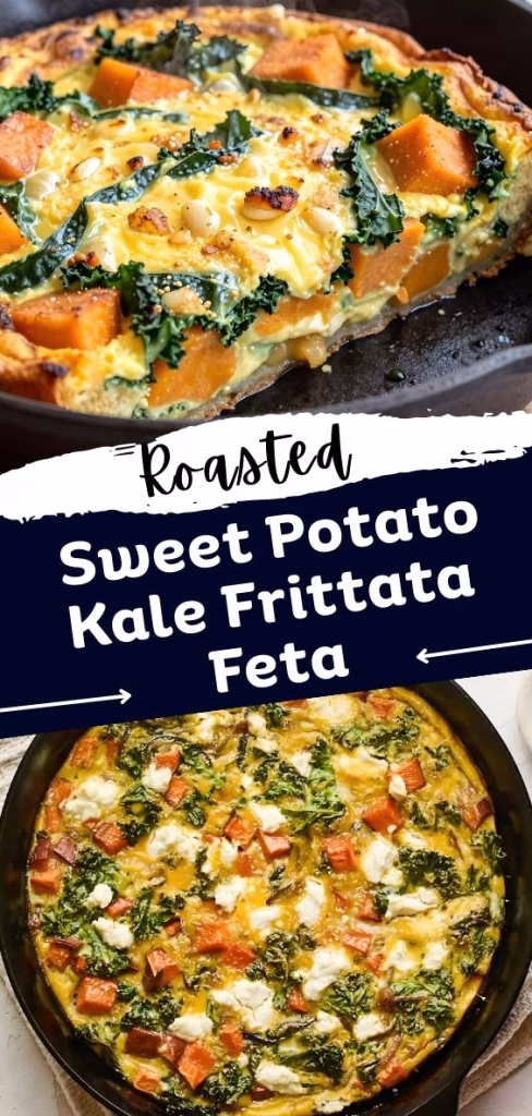 Roasted Sweet Potato Kale Frittata Feta Recipe