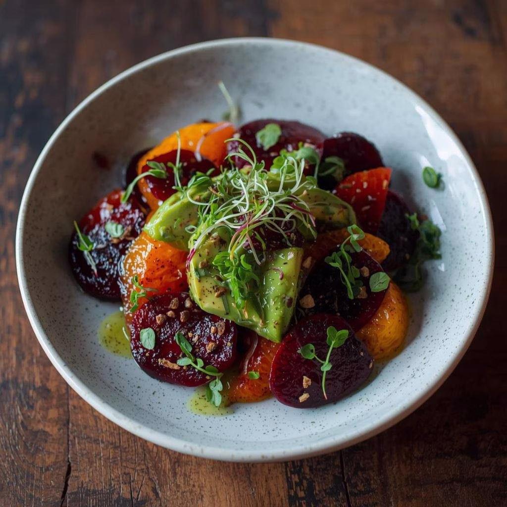 Roasted Beet Orange Avocado Salad Recipe