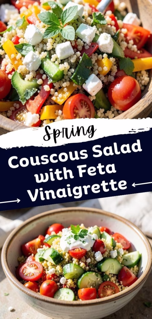 Spring Couscous Salad with Feta Vinaigrette Recipe