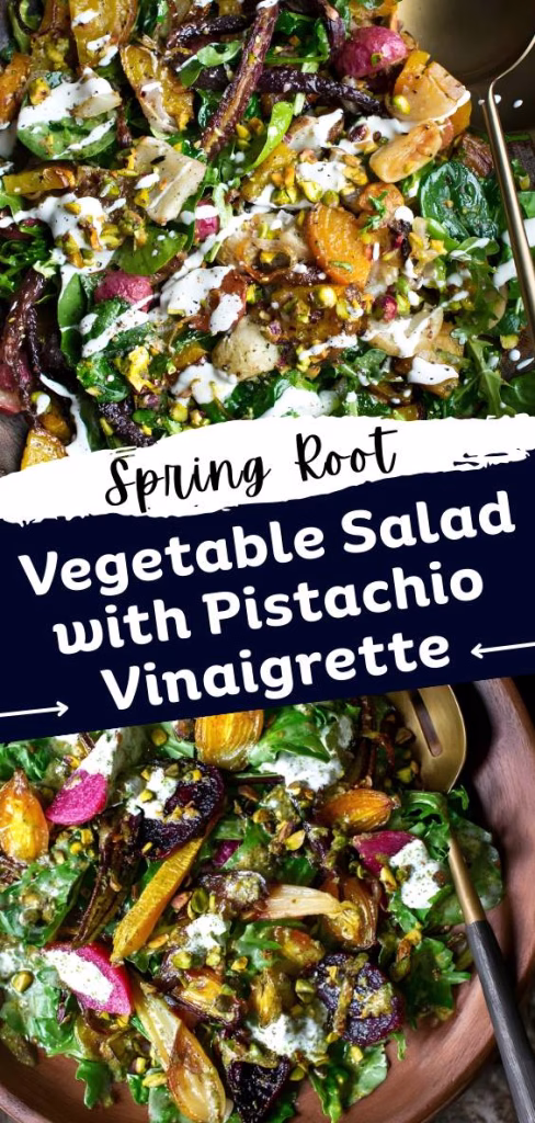 Spring Root Vegetable Salad with Pistachio Vinaigrette Recipe