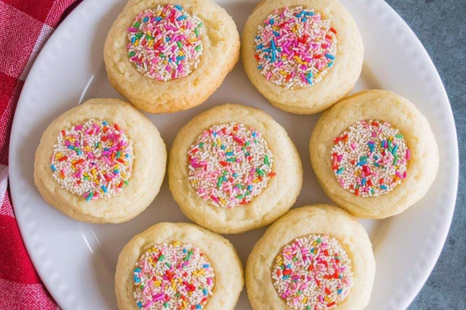 Sprinkle Thumbprint Cookies Recipe