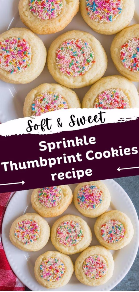 Sprinkle Thumbprint Cookies Recipe