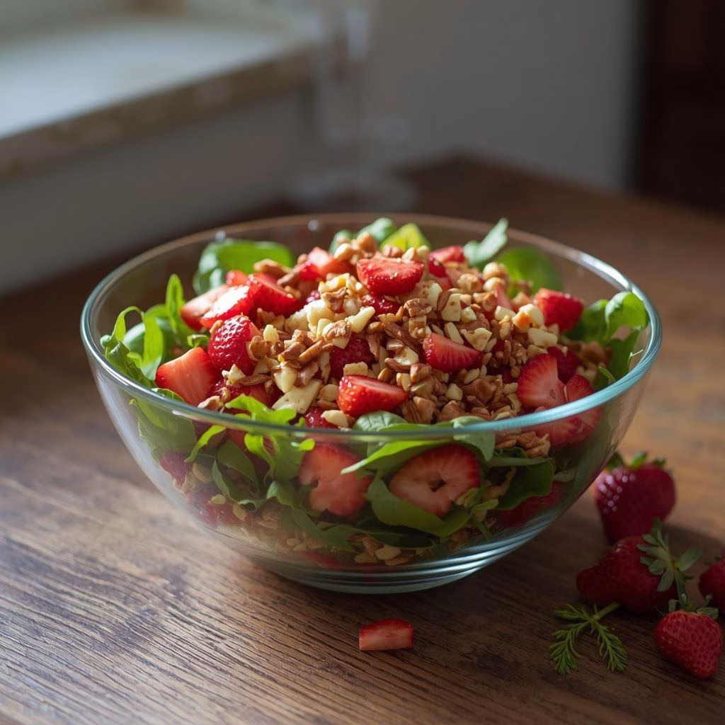 Strawberry Crunch Salad with Champagne Vinaigrette Recipe
