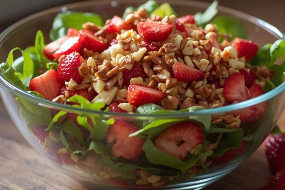 Strawberry Crunch Salad with Champagne Vinaigrette Recipe