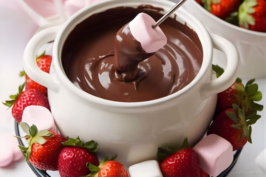Valentine’s Day Chocolate Fondue Recipe