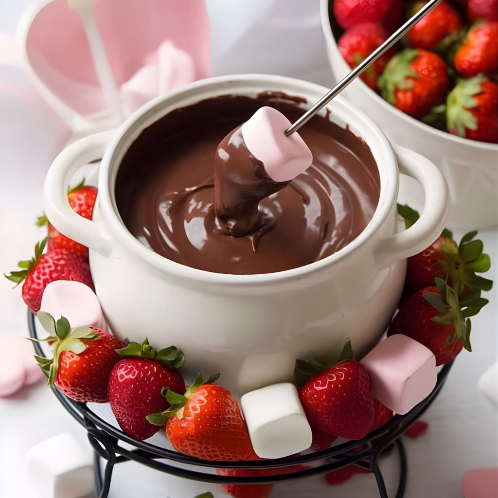 Valentine’s Day Chocolate Fondue Recipe