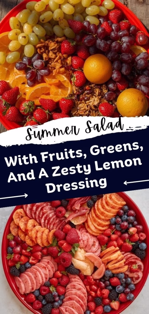 Vibrant Red Food Platter with Fresh Fruits Recipe