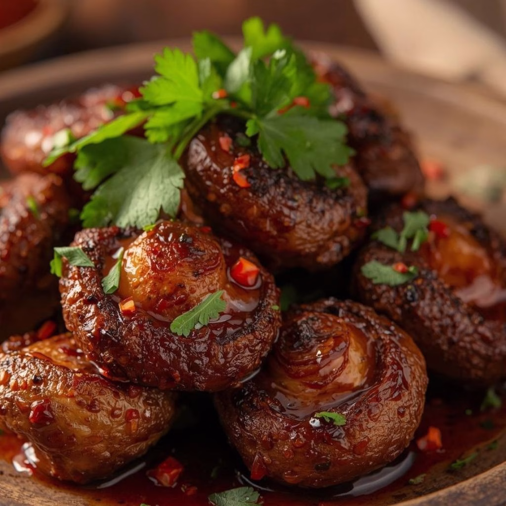 Crispy Chili Garlic Mushroom Recipe
