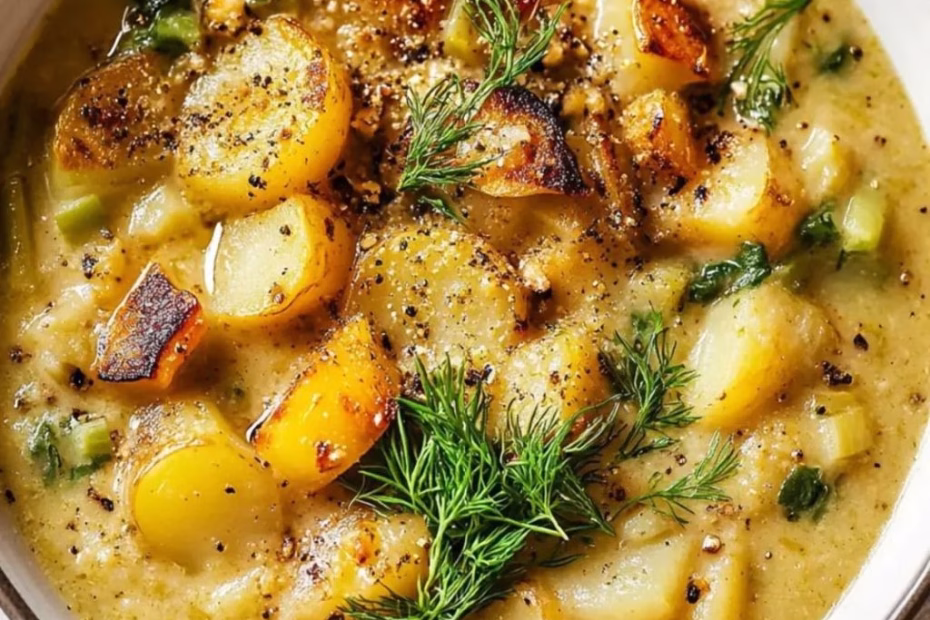 Roasted Celery and Potato Soup Recipe