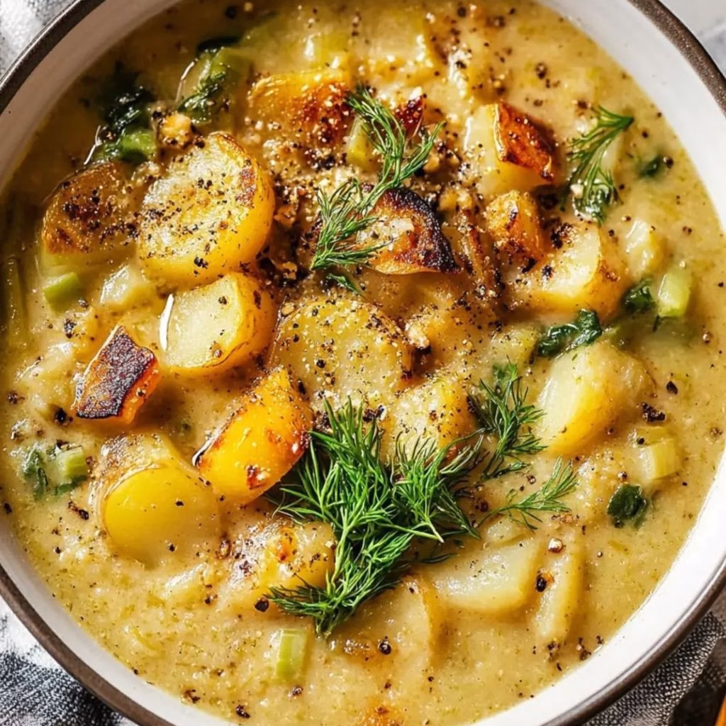 Roasted Celery and Potato Soup Recipe