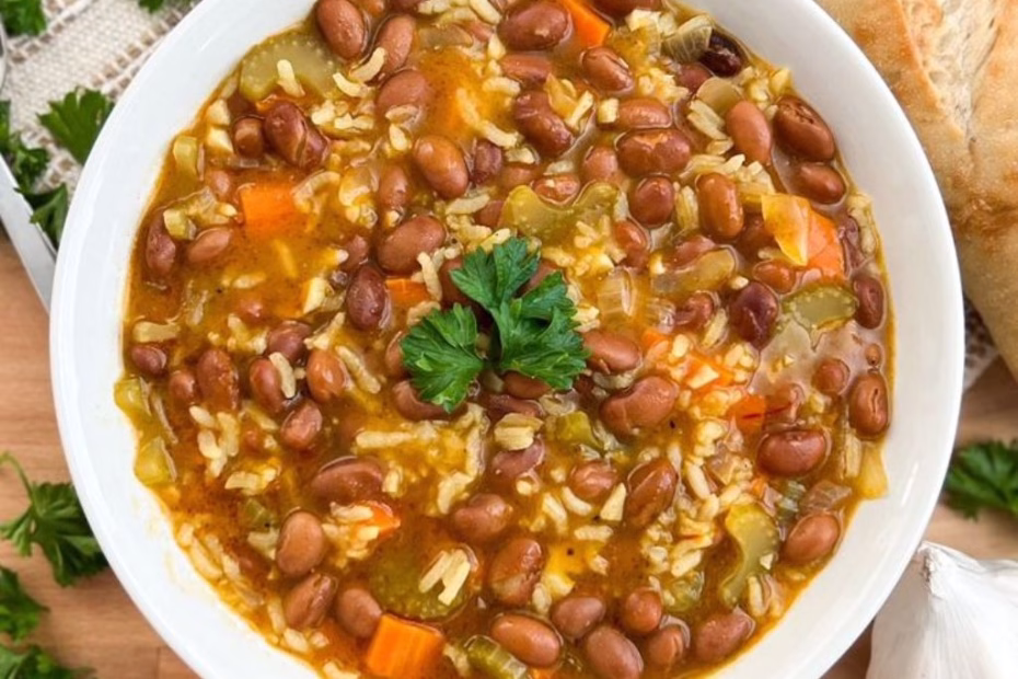 Cozy Pinto Bean & Rice Stew Recipe
