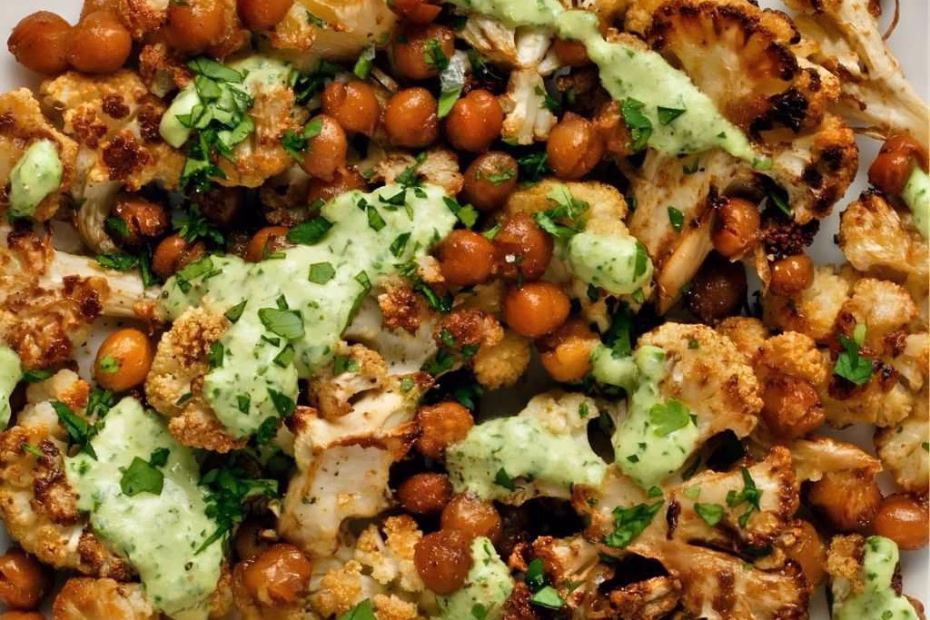 Lebanese Roasted Cauliflower with Tahini Sauce Recipe